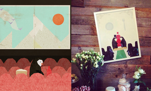 天寒小酌暖暖身！酒鬼企鵝與紅酒依存的冬季小確幸 Oleg Borodin、企鵝、紅酒、拼貼、藝術