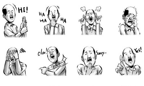 傷不起的大叔！少女心歐吉桑貼圖釋放你內心的小女孩 Line、貼圖、大叔、少女心、蓮花指、裝可愛、歐吉桑、萌、玻璃心