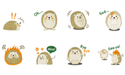 系金A古錐！奇異果最佳代言人的刺蝟萌貼圖 奇異果、刺蝟、可愛、萌、貼圖、LINE、表情豐富、圓圓、肥肥