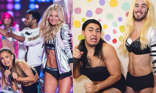 胸毛男擠乳扮女星！傷眼攝影集大受好評 惡搞、模仿、仿妝、名人、攝影、照片、Mina Gerges、麥莉希拉、Miley Cyrus、伊琪亞薩莉、Iggy Azalea、碧昂絲、Beyonce、雷哈娜、Rihanna、金卡戴珊、Kim Kardashian、愛莉安娜、Ariana、妮琪米娜、Nicki Minaj、女神卡卡、Lady Gaga、凱蒂佩芮、Katy Perry