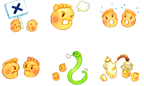 不管去哪都要在一起！療癒系腳趾兄弟LINE貼圖 手機、LINE、貼圖、腳趾、兄弟、療癒