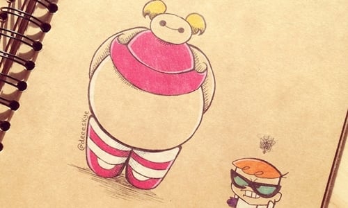 不當英雄後恥力無極限？《大英雄天團》杯麵的15種新生活 大英雄天團、杯麵、插畫、fan art、crossover、DeeeSkye、deviantart