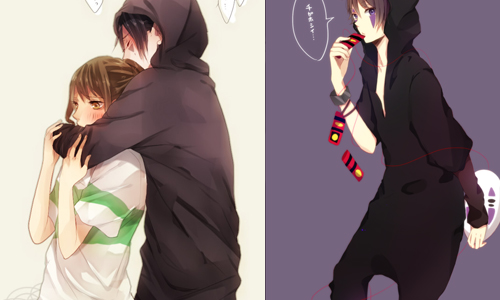 比白龍還帥是可以的嗎？《神隱少女》無臉男擬人化 神隱少女、無臉男、白龍、千尋、擬人化、Fan art、插畫