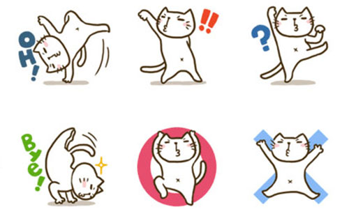 比手畫腳是不敗的國際語言 Pose一百分的貓咪貼圖 Line 貼圖 Dan Nyan 貓 肢體語言 手機小姐 妞新聞niusnews