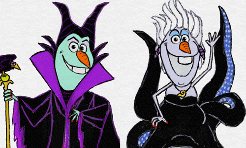 迪士尼最可愛迷人的反派！雪寶如果是烏蘇拉、黑魔女... Cherie Potter、Deviantart、Fan Art、雪寶、反派