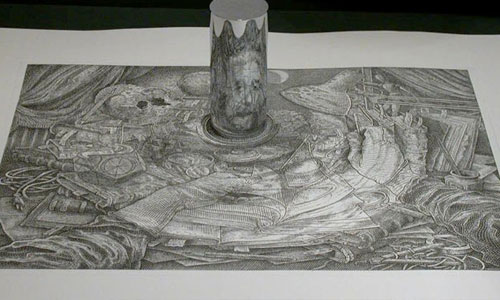 畫中藏畫！匈牙利藝術家István Orosz的鏡射藝術 István Orosz、鏡射、畫中畫、藝術、素描