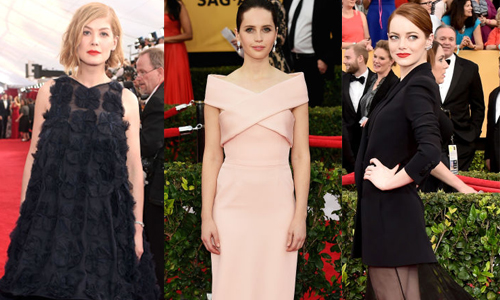 影后是在Cos愛麗兒嗎！妞編輯精選2015演員工會獎最佳紅毯造型 SAG、美國演員工會獎、Screen Actors Guild Awards、蘿莎蒙派克、露琵塔尼詠歐、艾瑪史東、Rosamund Pike、Lupita Nyong'o、Emma Stone、2015