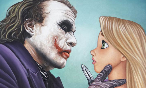 迪士尼公主這次死定了！嗜血狂魔脅持準備大開殺戒 José Rodolfo Loaiza Ontiveros、迪士尼、公主、可怕、嗜血、驚悚、電影、小丑、佛萊迪、殺人魔、貓女、白雪公主、小美人魚、睡美人、藝術