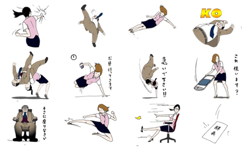 機車老闆接招吧！OL小姐貼圖說出上班族心聲 手機、貼圖、LINE貼圖、上班族、OL、老闆、主管、職場、辭職