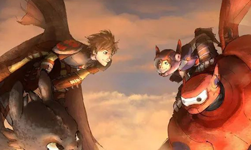 小嗝嗝和沒牙居然……？卡通明星們對《大英雄天團》得獎的反應 奧斯卡、得獎、大英雄天團、Big Hero 6、BH6、冰雪奇緣、馴龍高手、可愛、Fan art