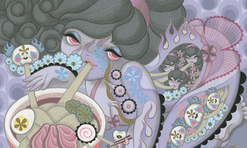 貪吃小色女的綺麗世界　水野純子華麗甜美的怪誕插畫 Junko Mizuno、貪吃、暴飲暴食、厚片女孩、華麗