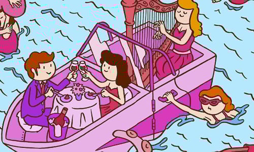 你是赴湯蹈火還是以退為進？現代人的10種愛情觀 感情、愛情、愛情觀、舉牌小人、插畫