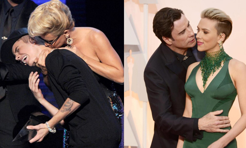 竟然有人能讓小賈斯汀感覺被侵犯？沒人能比這6位名人更尷尬了 尷尬、約翰屈伏塔、John Travolta、史嘉蕾喬韓森、Scarlett Johanson