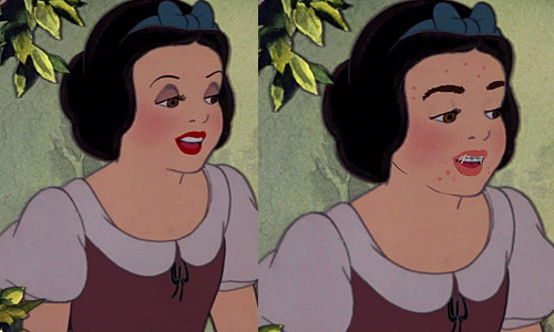 白雪公主不是完美女神？迪士尼公主的青春期煩惱是... Loryn Brantz、Buzzfeed、愛麗兒、白雪公主、奧蘿拉、貝兒、茉莉、木蘭、青春期、惡搞、崩壞、牙套、現實生活、童話、黑歷史、藝術