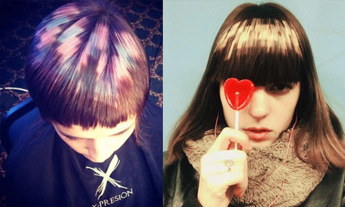 彷彿從未來世界回到現代 超有科技感的「像素染髮」風潮 像素染髮、染髮、科技感、髮型、Pixelated hair