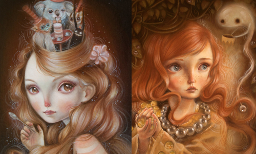 童話中的女孩都骨瘦如柴？夢幻到讓人不安的超現實插畫 Ania Tomicka、插畫、油墨、骨瘦如柴、童話