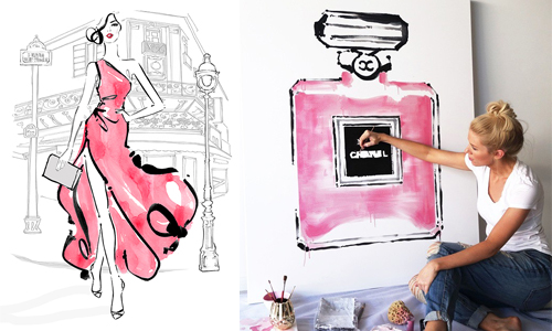 CHANEL、LV御用！巴黎風時尚插畫師Kerrie Hess CHANEL、LV、插畫、時尚、Kerrie Hess
