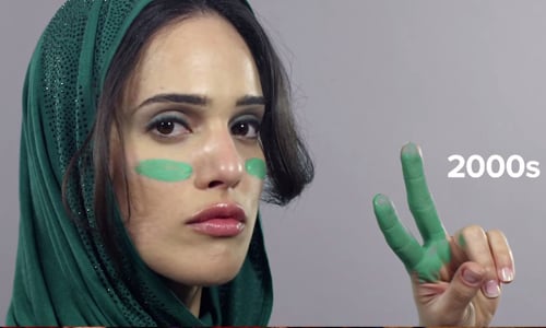 戰爭越嚴重，妝就越淡！90秒看完伊朗女人百年妝髮演進 伊朗、女性、妝容、裝扮、打扮