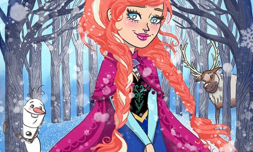 雪寶的臉怎麼有點猥瑣！濃妝系迪士尼女主角Fan art 美女與野獸、愛麗絲夢遊仙境、勇敢傳說、睡美人、公主與青蛙