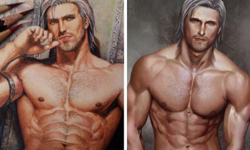 大胸肌總讓女生為之瘋狂！攻佔你心的肌肉猛男插畫 Aenaluck、大胸肌、猛男、插畫、野性、女生、肉、肉食女、草食女、健身房、害羞、六塊肌、二頭肌、人魚線、性感、部位、泰國、插畫、藝術