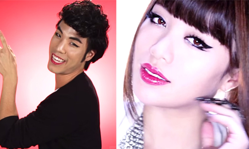 啊不然你們來試試看呀　4男挑戰女孩約會妝容簡直慘不忍睹 化妝、make up、挑戰