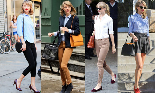 OL也能穿得像泰勒絲！小天后的「襯衫交替5日穿搭術」 泰勒絲、穿搭、時尚、上班族、女性