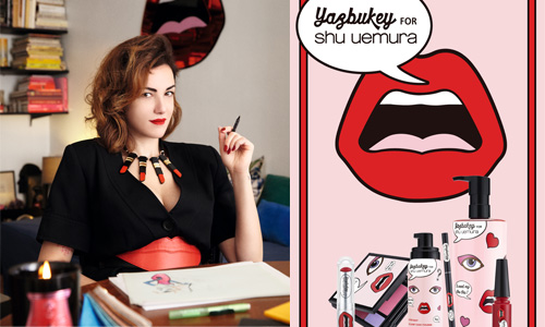 [新聞稿] 當日本彩妝藝術傳奇，遇見法國珠寶設計貴族 2015 藝術家跨界合作魅力再現！ 植村秀、Yazbukey、普普風、彩妝、限量