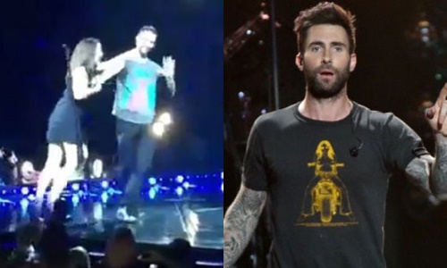 妞快報：搖滾區不是這麼玩滴！魔力紅亞當台上遭粉絲攻擊反給抱抱 妞快報、魔力紅、亞當李維、演唱會、粉絲