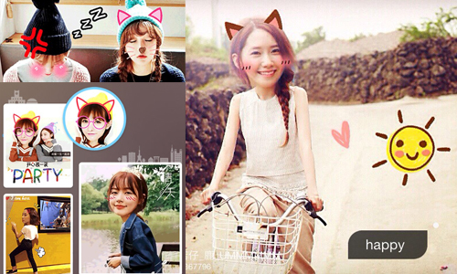 大頭小身體才夠可愛！少女最愛的萌萌修圖App《in》 手機、App、攝影、修圖、貼紙