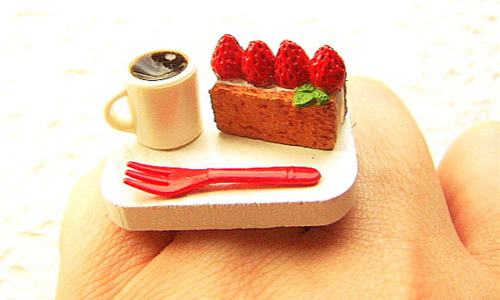 指尖上的午茶派對  女孩無法抗拒的可愛「甜點戒指」 甜點、食玩、戒指、下午茶、女孩