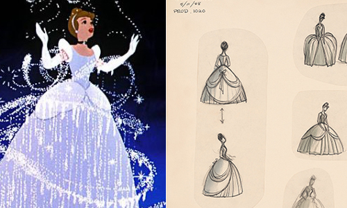 灰姑娘最初的禮服居然長這樣！迪士尼珍貴手稿曝光 Mary Blair、Marc Davis、迪士尼、傳奇、動畫、插畫、手稿、珍貴、電影、1950、概念、繪畫、繪師、影業、服裝、禮服、仙杜瑞拉、仙履奇緣、藝術