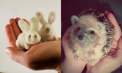 你的手心就是他們的遊樂園！羊毛氈小動物在你掌中萌力發射 羊毛氈、小動物、寵物、擬真、逼真、小物、手作、DIY、Jessie Dockins、藝術家