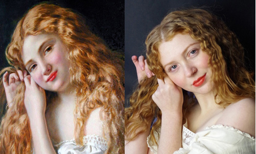 簡直是從畫中走出來的美女！正妹攝影師完美自拍還原5張名畫 Selfie Centered、Giselle Noelle Morgan、正妹、美女、自拍