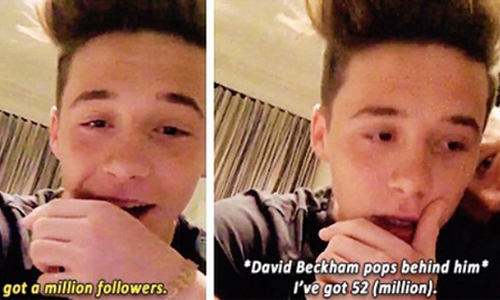 妞快報：貝克漢亂入讓兒子秒冏！布魯克林當場笑不出來好無奈 妞快報、貝克漢、兒子、布魯克林、IG、Instagram、粉絲、冏、無奈、亂入、好笑、糗、失落、好笑、爆笑、可憐、無辜