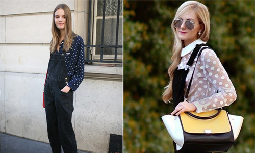 還在穿丹寧吊帶褲嗎？黑色吊帶褲強勢登陸！ 吊帶褲、條紋、oversize、牛仔襯衫、點點襯衫