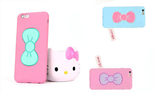 可愛也可以很實用！HelloKitty風格蝴蝶結站立手機殼 手機殼、Hello Kitty、蝴蝶結、可愛、站立