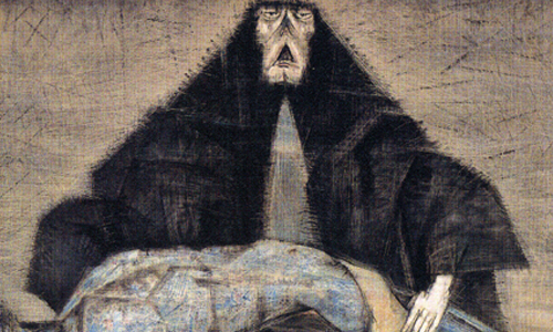 你的忍耐極限指數是多少？久看只會越不舒服的恐怖油畫 小山田二郎、日本、畫、油畫、暗黑、挑戰、忍耐、藝術、創作、聖母、耶穌、陰暗、耶穌、藝術