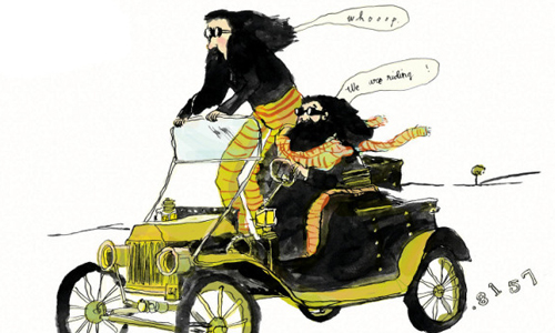 一窺長腿大叔的黑色幽默！躍出紙面的動感特色插畫 Ryan Peltier、RPELI、幽默、可愛、插畫