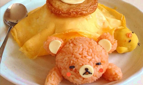蛋皮就是懶懶熊的暖桌！日本超可愛的卡通料理大集合 hiyoko555、便當、卡通、可愛、造型、懶懶熊、船梨精、小熊學校、方吉、神奇寶貝、熊本熊、line、龍貓、hello kity   