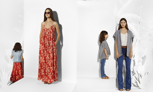 [新聞稿] MANGO 2015 _ 5月童裝 MINI - ME 系列  民族部落與花朵印花  玩趣呈現親子夏日度假輕風情  MANGO、夏季、童裝、親子、印花