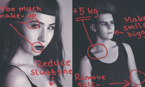 總是覺得自己不完美？修圖攝影師透過照片反諷當代審美觀 Sonja Lovdal、Body Notes、攝影師、照片、攝影、審美觀、完美、丹麥、標籤、反諷、女、刺青、社會、美麗、、藝術