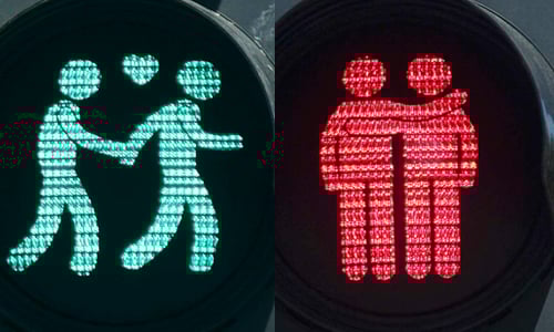 小綠人戀愛ing！全球首例同性戀交通號誌 維也納、紅綠燈、交通號誌、同志、同性、性別、友善、性別友善、戀愛、自由、平等、平權、奧地利