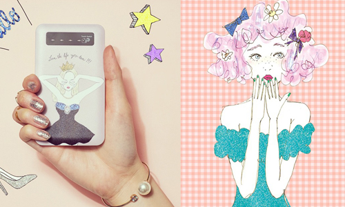 充個電也要很夢幻！日系女孩限定甜美風行動電源 EMERY、instagram、yukko.illustrations、YUKAKO MAEBAYASHI、手機