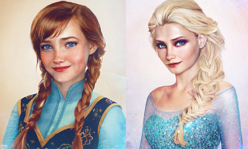 艾莎真人化果然一樣美！迪士尼公主的擬真肖像 Jirka Vaatainen、艾莎、迪士尼、公主、肖像