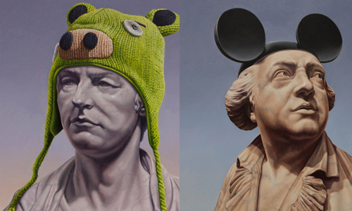 猛男雕像也愛賣萌裝可愛！藝術家惡搞希臘石雕又一發 Matthew Quick、雕像、石雕、惡搞、美男