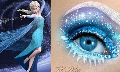 眼皮上的奇幻魔法！以色列正妹藝術家的眼皮彩繪創作 眼皮、冰雪奇緣、以色列、正妹、藝術家