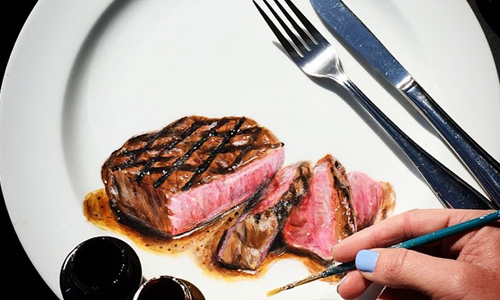 看得到吃不到超折磨！超強手繪達人的美食圓盤藝術 thecrazyplatelady、盤子、藝術、手繪、美食