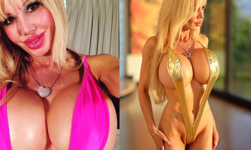 胸前兩顆球都快比臉還大！夢想成為無腦芭比的整形中毒女子—Blondie Bennett Blondie Bennett、芭比、整形、整形中毒、癡迷、瘋狂、催眠、豐胸、小臉、改名、金髮、致敬、智力退化