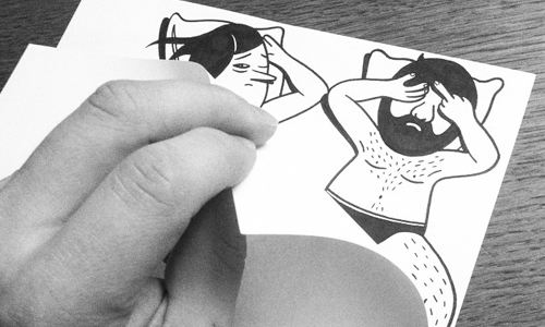 藝術家惡整筆下人物不手軟！簡單卻超強的錯位創意 Husk Mit Navn、丹麥、哥本哈根、紙藝、錯覺