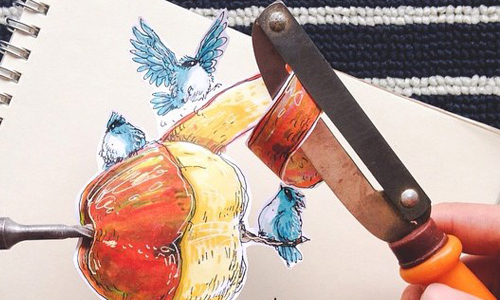 這蘋果皮你削得到嗎？治癒系插畫家讓二次元跳出紙上賣萌 Instagram、馬來西亞、Christie、陳佳汶、建築系